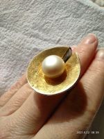 Ring Silber vergoldet Perle Berlin - Zehlendorf Vorschau