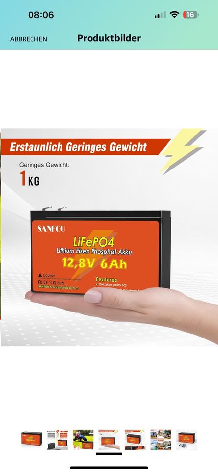 12V LiFePO4 Batterie, Lithium Akku mit BMS, Deep Cycle  Solar in Dessau-Roßlau