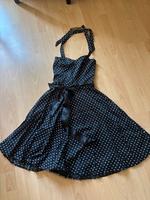 Petticoatkleid - Hearts & Roses - schwarz mit weißen Punkten - 38 Thüringen - Lumpzig Vorschau