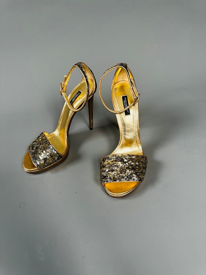 Dolce & Gabbana goldene Sandalen Größe 41 ½ High Heels in Herne