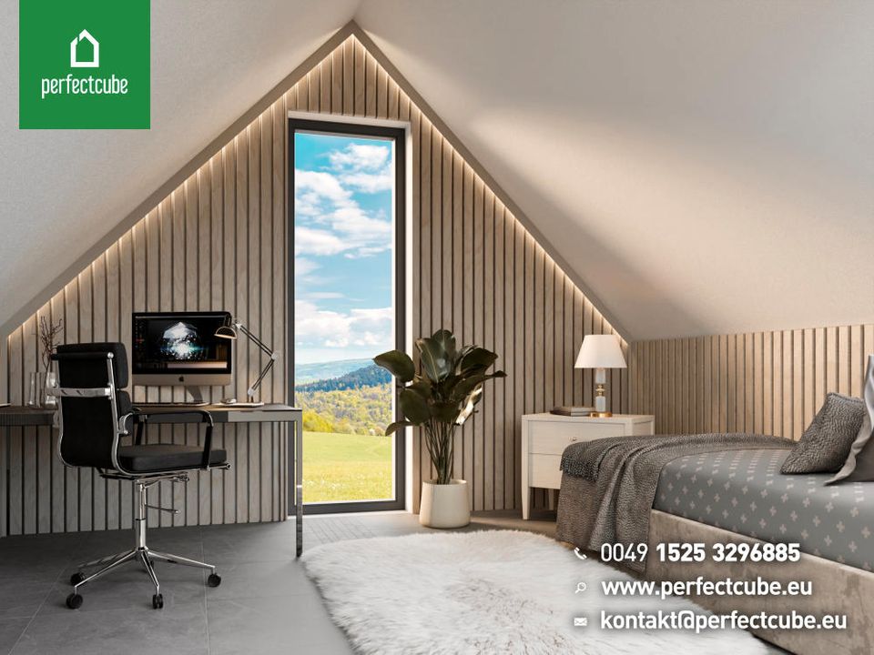 Modulhaus PC 7 von Perfect Cube Innenfläche 57m² Neubauprojekt Fertighaus in Nalbach