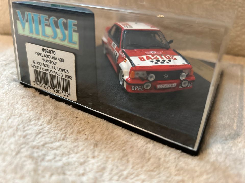 Vitesse 1:43 Opel Ascona 400 Bastos G. Colsoul Monte Carlo 82 RAR in Stuhr