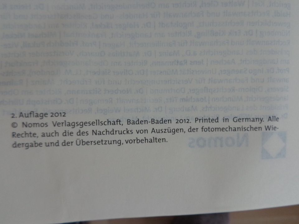 Buch Nomos ZPO Gesetzesformulare Saenger Ullrich 2.Auflage in Freiburg im Breisgau