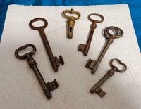 6x Antik Schlüssel Türe Schrank Truhe Eisen Sammler Schloss Key A Nürnberg (Mittelfr) - Südstadt Vorschau