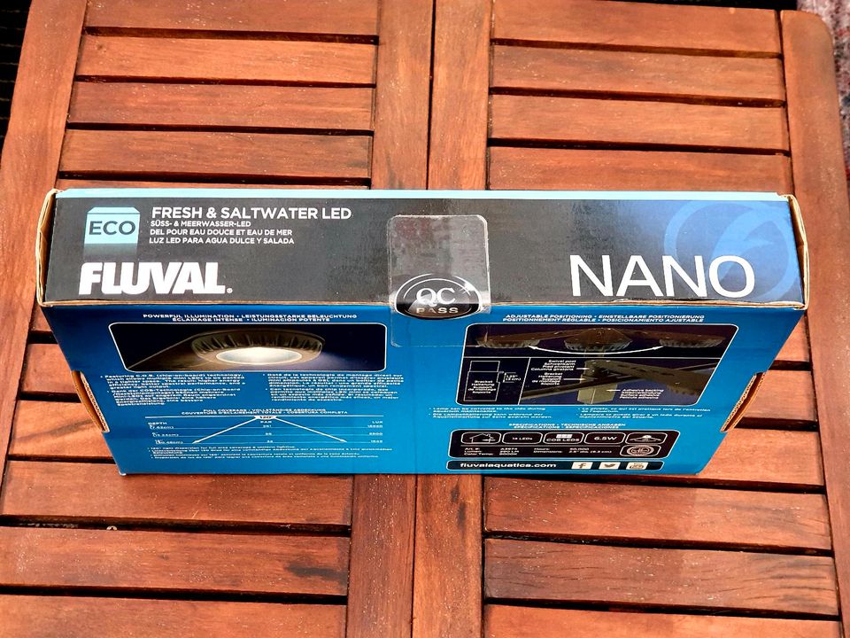 Fluval Nano LED Lampe C.O.B.Leuchte Süss&Salzwasser Aquarien Neu in Averlak