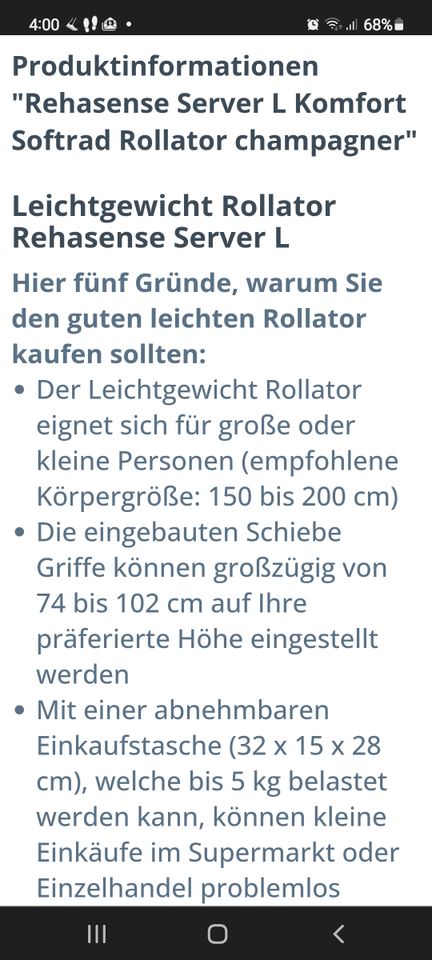 rollator-leichtrollator  neu in Hannover