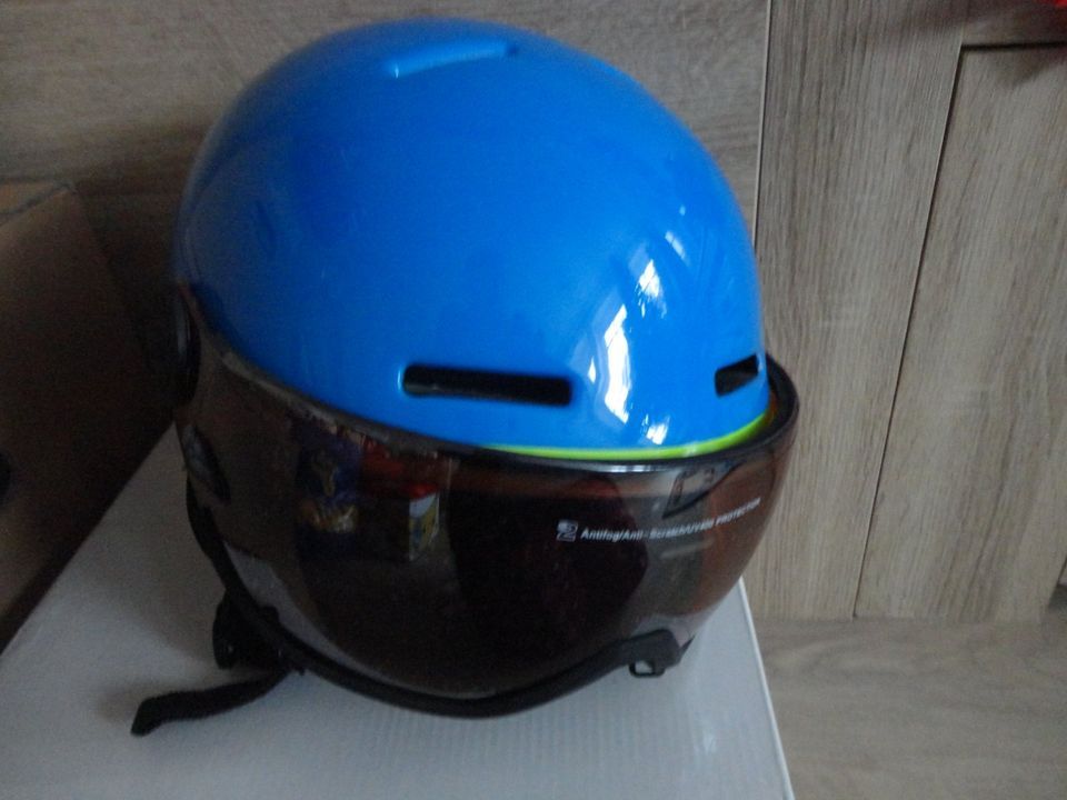 Tecnopro Ski & Snowbord Helm inkl.Brille, blau in Bischofswerda