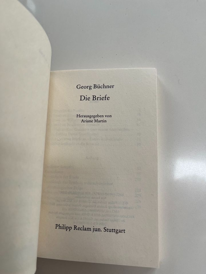 Georg Büchner, die Briefe, Reclam Verlag in Großostheim