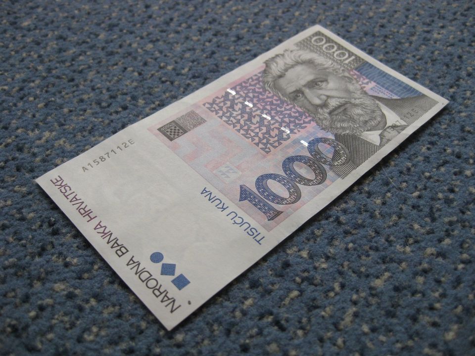 Kroatien Hrvatska 1000 Kuna Schein 1993 Banknote selten RAR! in Nagold