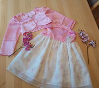 Kleid festlich Gr. 98/104 Bornino weiß rosa Mädchen Bayern - Anger Vorschau