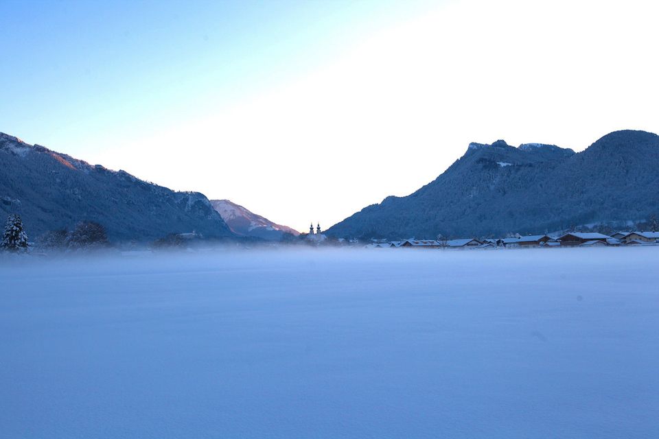 Blick bis zur Kampenwand in Aschau im Chiemgau