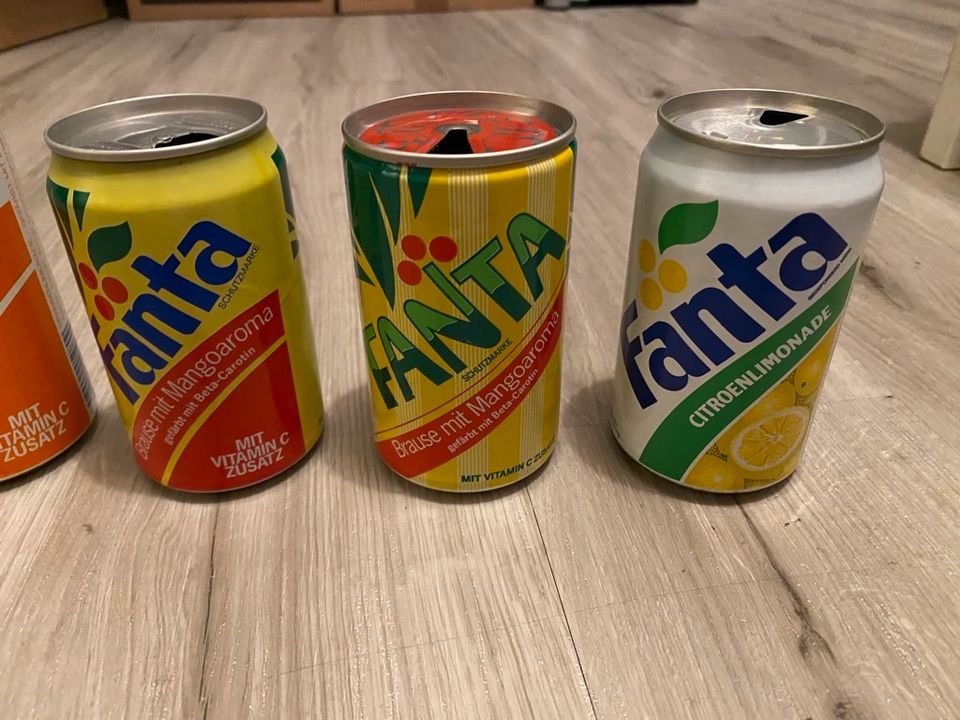 Leere Dosen Bier Cola Pepsi Fanta Mirinda Schwip Schwap Mezzo in Weinstadt