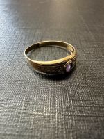 alter Goldring 333er Gold mit violettem Stein Sachsen-Anhalt - Aschersleben Vorschau