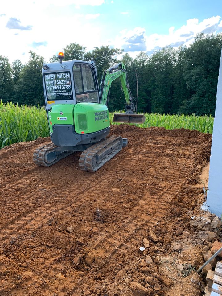 Minibagger Vermietung Baumaschinen Mieten Leihen in Eckersdorf