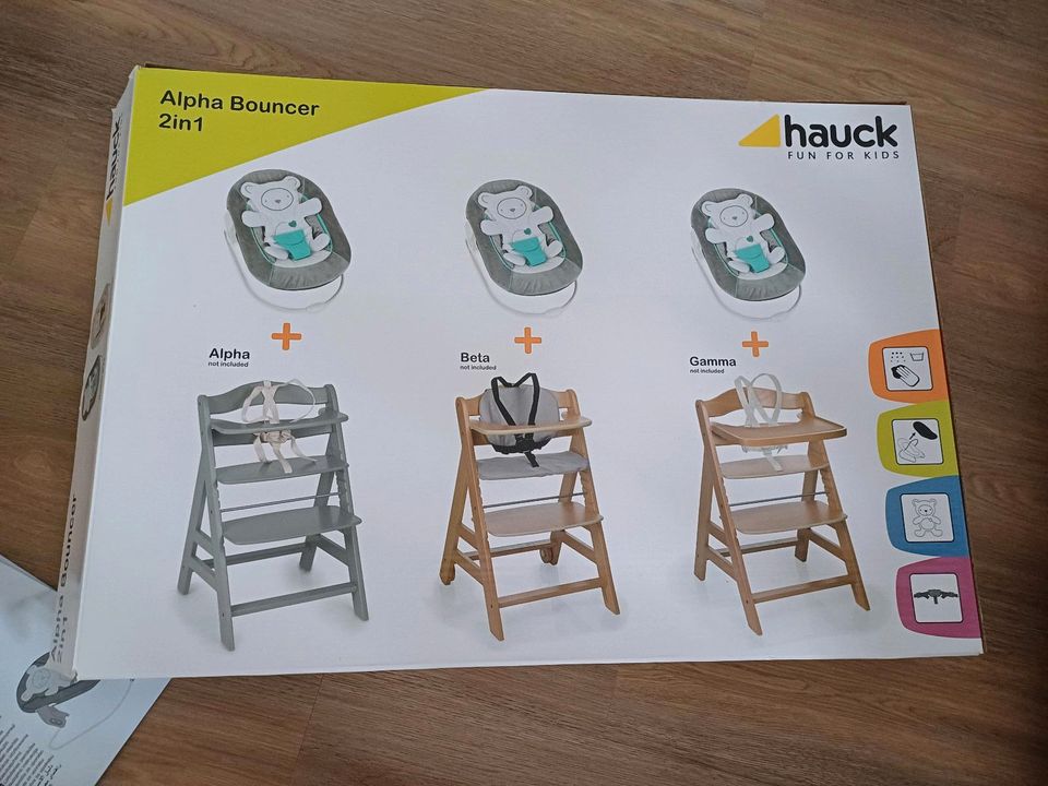 Hauck Alpha Bouncer Babysitz Wippe Babyschale für Hochstuhl in Bad Neustadt a.d. Saale