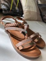 Super schöne bequeme Riemchen Sandalen Gr. 38 Bronze/Gold Bayern - Poing Vorschau