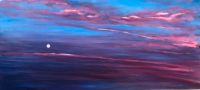 Ölgemälde Öl auf Leinwand Himmel Wolken Mond 110x50 cm Nordrhein-Westfalen - Kleve Vorschau