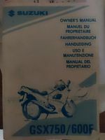 Fahrerhandbuch für Suzuki GSX750/600F Saarland - Nalbach Vorschau