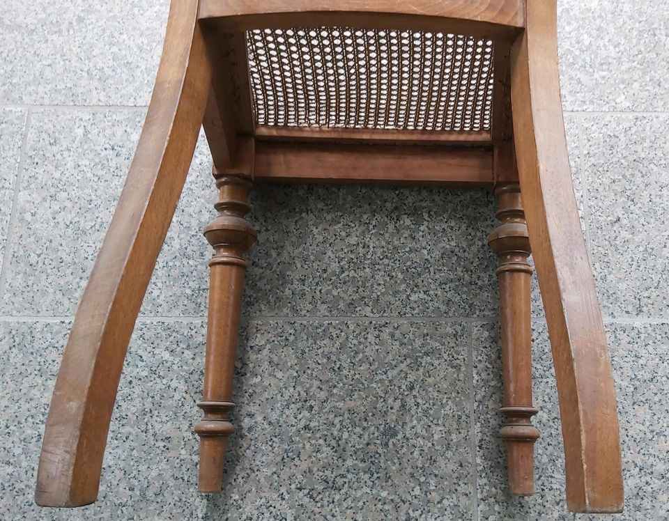 Peddikrohr Stuhl Holz Vintage in Tettnang