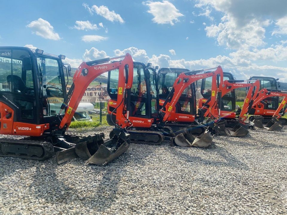 ✔ Minibagger mieten ab 60 Euro Bagger leihen vermieten Baumaschinenvermietung  1,9t Kubota Cat in Stadthagen