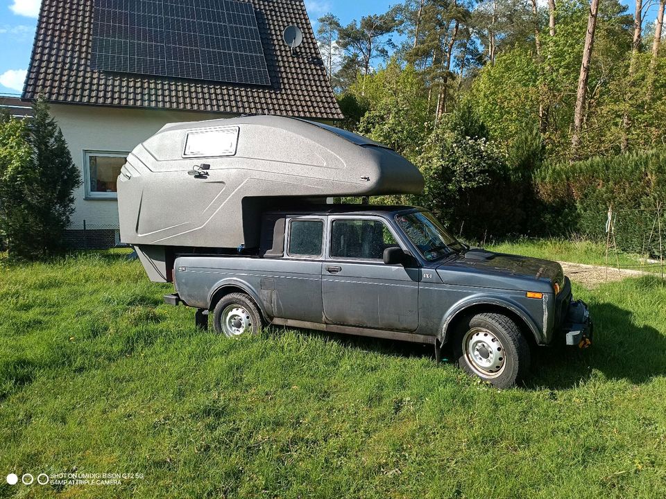 Lada Niva 4x4 Pick Up Exmo Wohnmobil mit Geocamper Wohnkabine in Gütersloh