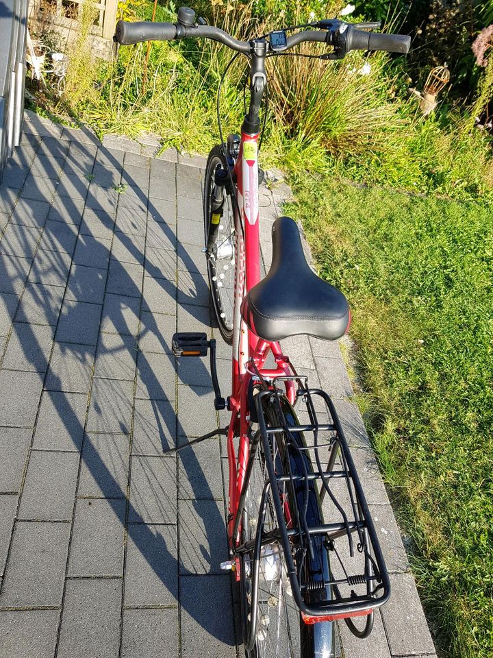 Alu Trekking Fahrrad 28 rot in Goldelund