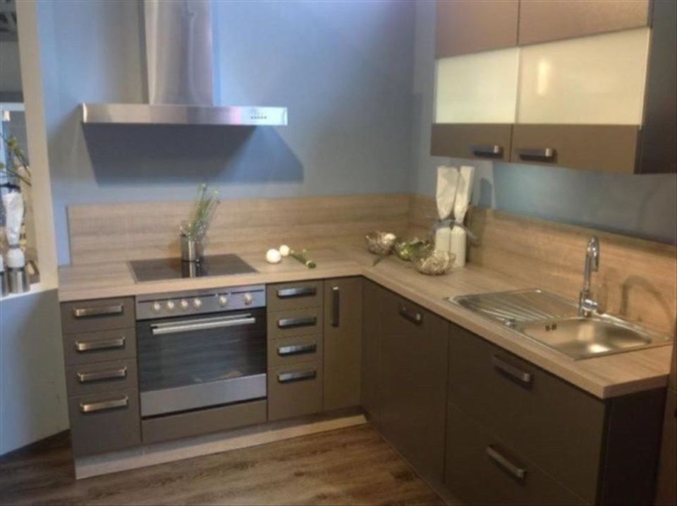 NEUE Einbauküche Winkelküche Steingrau <33 GÜNSTIGE Küche in Enger