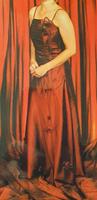 Edles Ballkleid in Weinrot XS 34 mit Stola Abiball Abschluss frz. Berlin - Lichtenberg Vorschau
