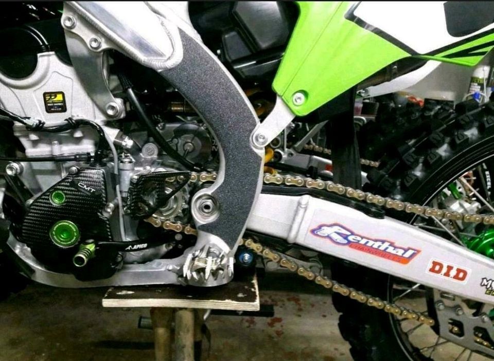 Kawasaki kxf 250 450 Griptape Dekor Rahmenschutz Motocross Enduro in Rastenberg