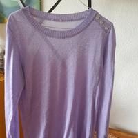 Pullover flieder metallic Gr 38/40 Hessen - Eltville Vorschau