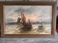 Öl- Gemälde - Segelschiffe auf hoher See - Victor Delmar Nordfriesland - Simonsberg Vorschau