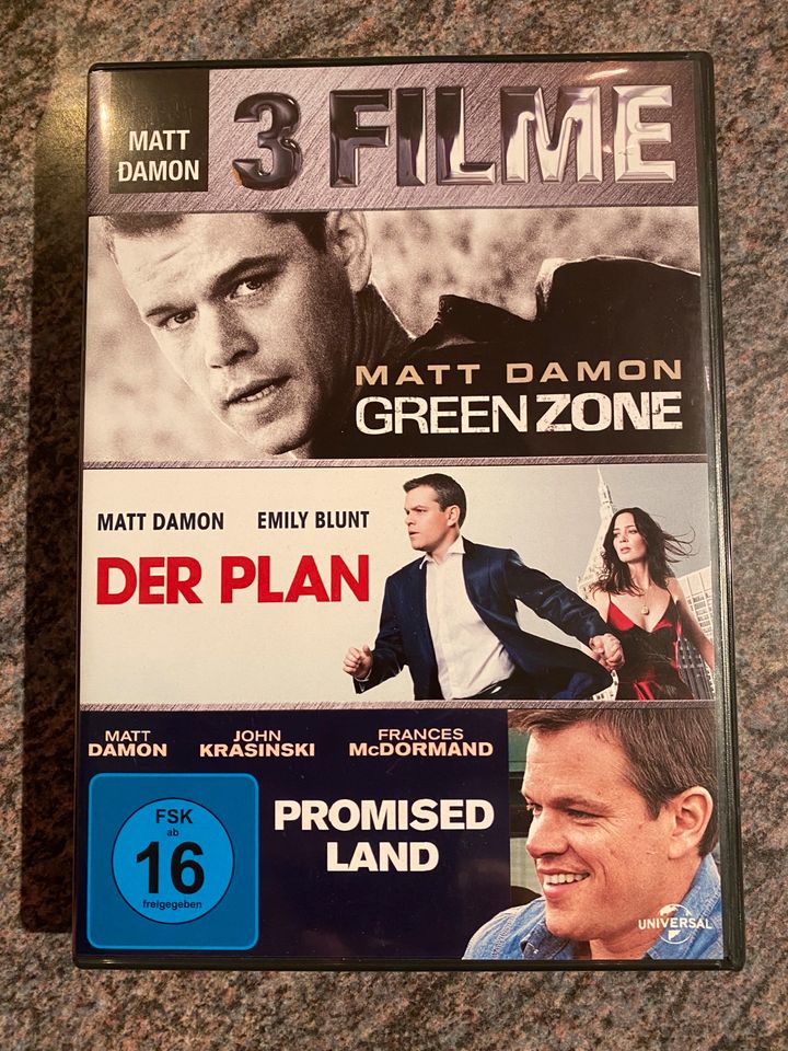 Wie neu! 3 DVD’s Matt Damon Green Zone, Der Plan, Promised Land in Lengede