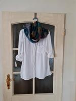 Weiße Bluse in Gr.48 mit Schal Saarland - Rehlingen-Siersburg Vorschau