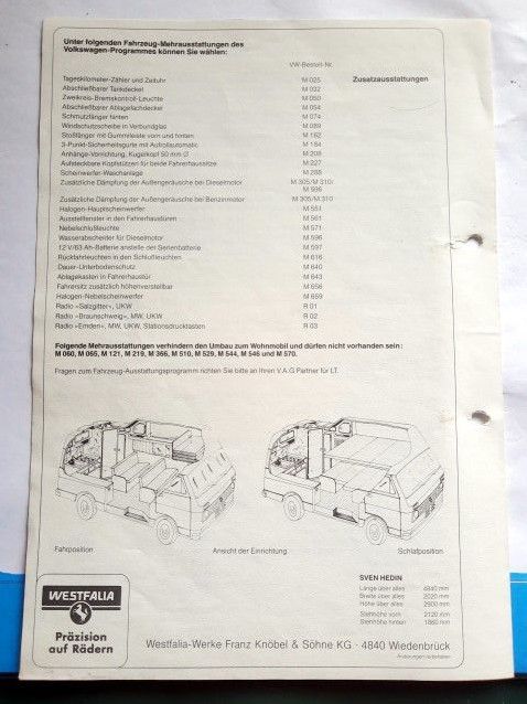 Sven Hedin Original Prospekt von 1980 in Aachen