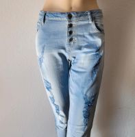 ITALY MARYLEY Ripped-JEANS Skinny Vintage Wash blue Used-Look M Nordrhein-Westfalen - Minden Vorschau