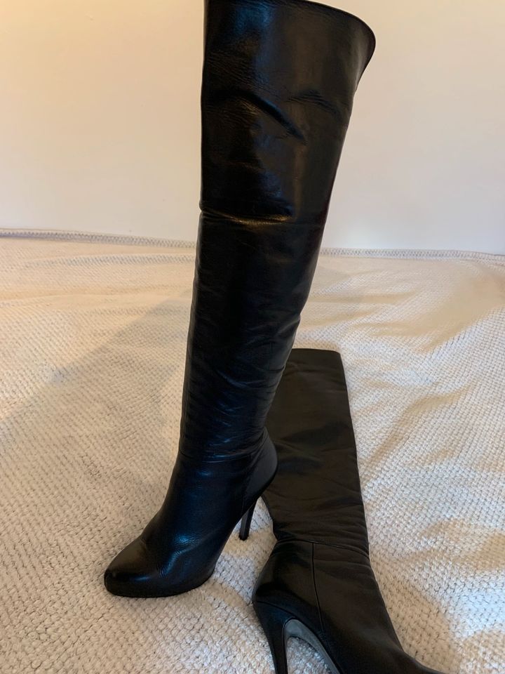 Buffalo High Heel Plateau Leder Overknee Stiefel 38 in Kirchgellersen