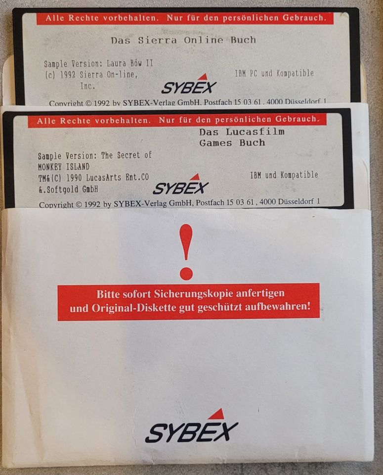 Zwei 5'1/4 Sample Disketten von Sybex in Sinsheim