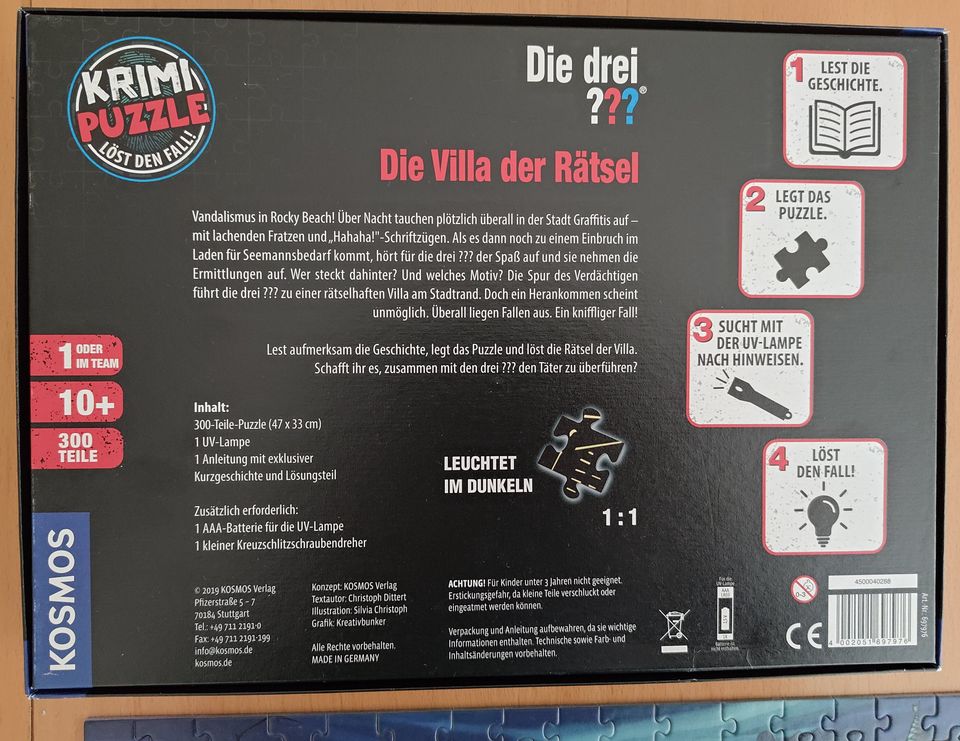 Krimipuzzle Die Drei ??? Die Villa der Rätsel - 300 Teile ab 10J. in Wachau