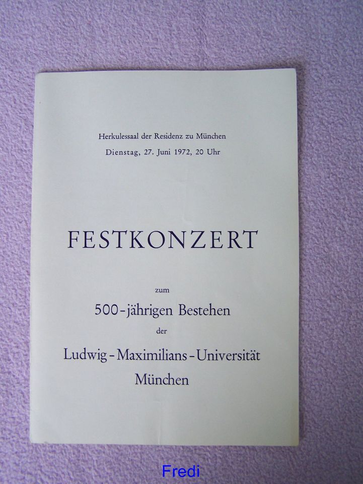 Heft 500 Jahre Ludwig Maximilians Universität München von 1972 in Münsing