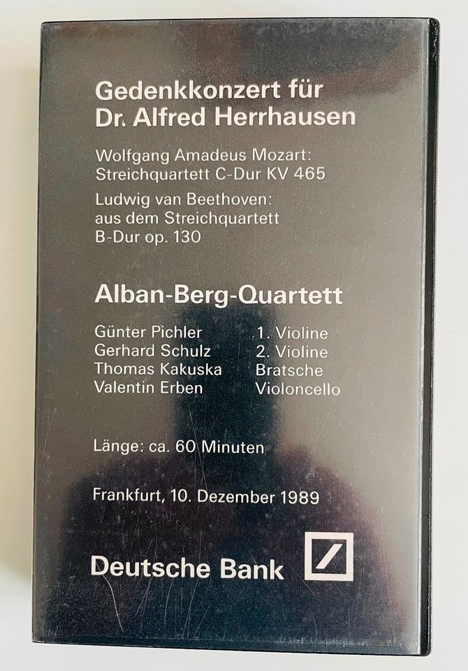 Gedenkkonzert für Dr. Alfred Herrhausen 10.12.1989 VHS in Handorf