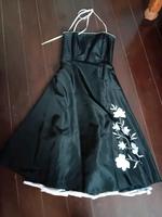 Abendkleid mit Blumenmuster, 3/4Länge, schwarz Hessen - Bad Arolsen Vorschau