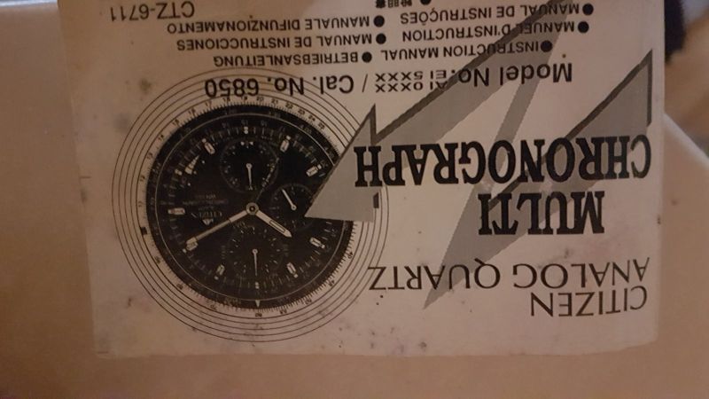 Citizen analog quartz multi chronograph 6850 sales