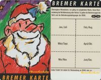 Bremer Karte BSAG No.35 Weihnachtsmann III. aus 11/1989 Bremen-Mitte - Bahnhofsvorstadt  Vorschau
