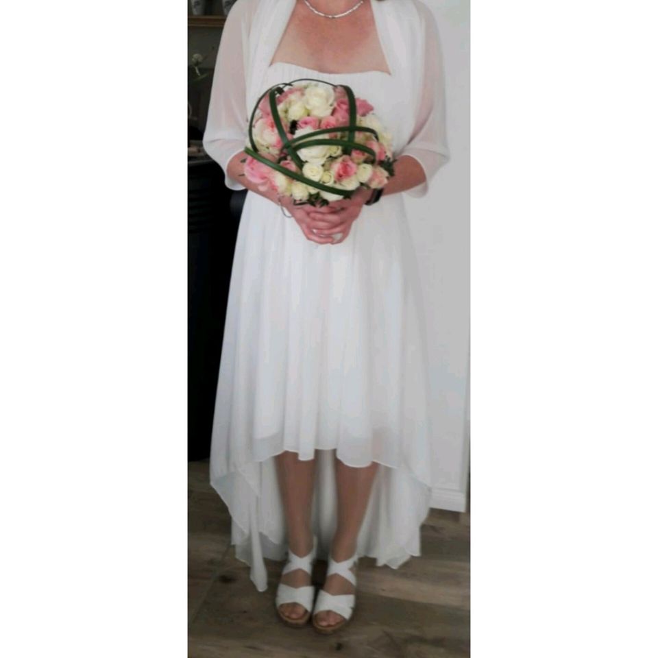 Hochzeitskleid Brautkleid Gr.40 weiß,Selene,mit Bolero + Schal in Schkölen