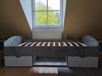 Bett 90x200cm Betonoptik, neuwertig mit viel Stauraum Bayern - Stadtlauringen Vorschau
