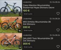 3 Mountainbikes für 500€ - Galano, MIG, Cube Konvulut Leipzig - Lindenthal Vorschau