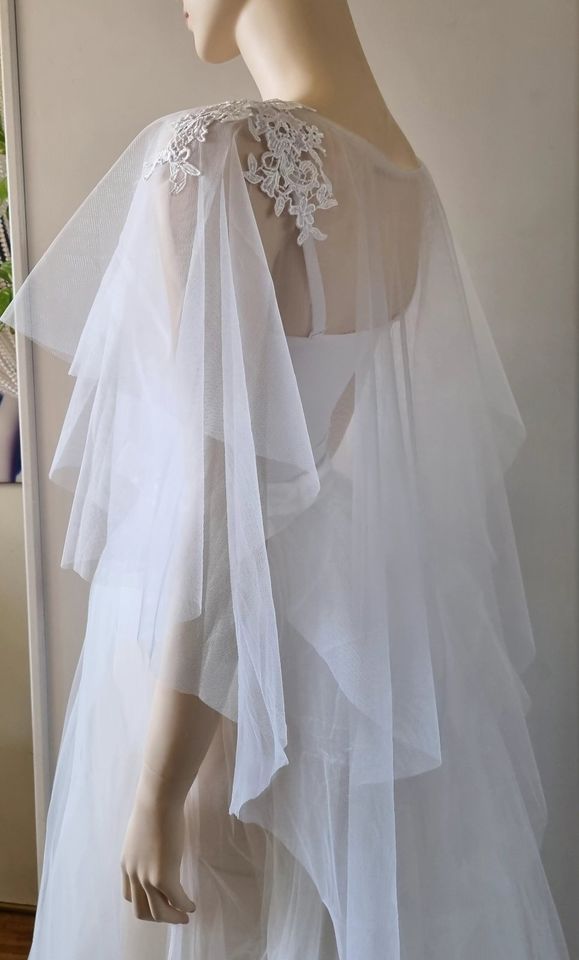 Braut Cape Umhang 2-Lagen Bolero Blumenspitze Spitze Hochzeit in Hamburg