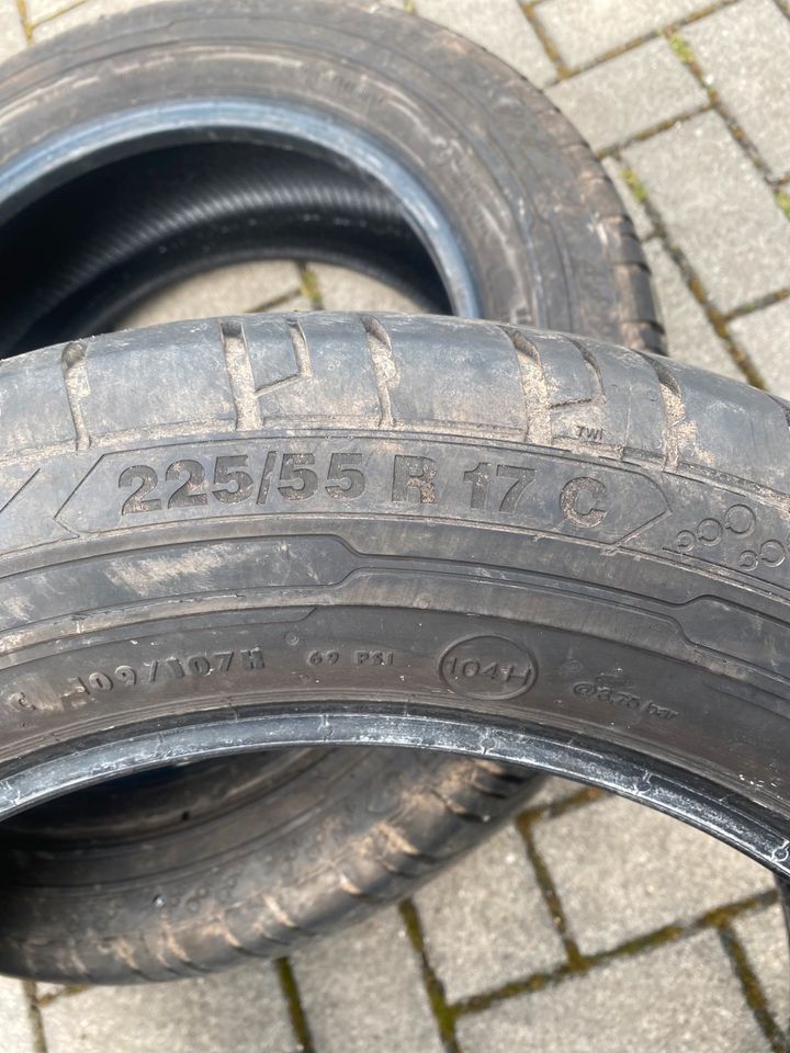 VW T5 T6 Reifen 225/55R17 Conti Van Contact 200 Reifen Räder T5 in Mühlhausen