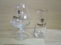 Bierglas 2 x Hauff Pils Lichtenau Ansbach Vintage Gold Brauerei Bayern - Ansbach Vorschau