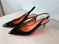 Bally Pumps Sandalen Sandalette Schuh schwarz Lack Gr 39 Nordrhein-Westfalen - Neuss Vorschau